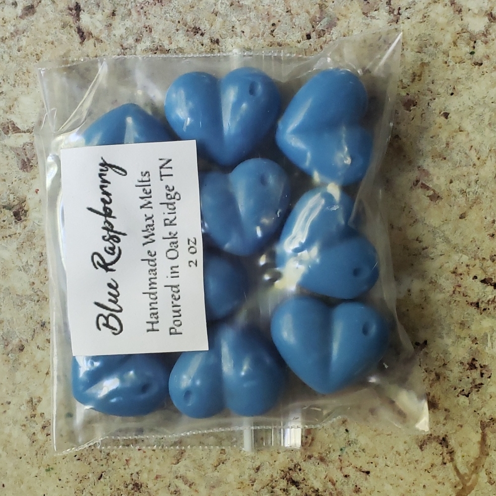 Blue Raspberry Wax Melts 10 Hearts